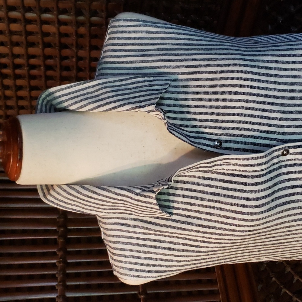 SPLENDID Sleeveless Button Front Striped Top Tunic XXL NWOT - Picture 3 of 12
